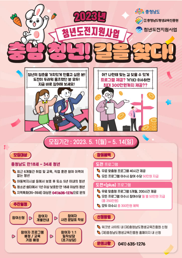 충남청년도전지원사업 포스터