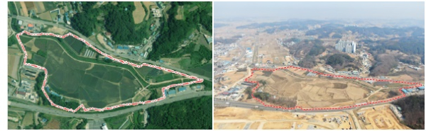 수청동 후보지, 수청동 드론 사진