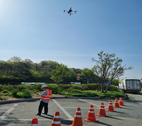 법규위반차량 드론단속 전경
