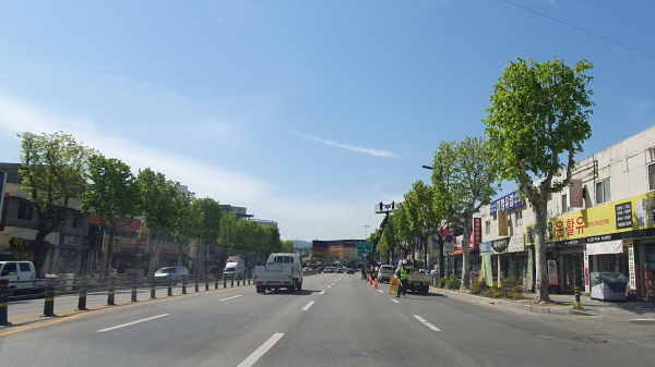 가로경관이 정비된 오정동 한남오거리 일원