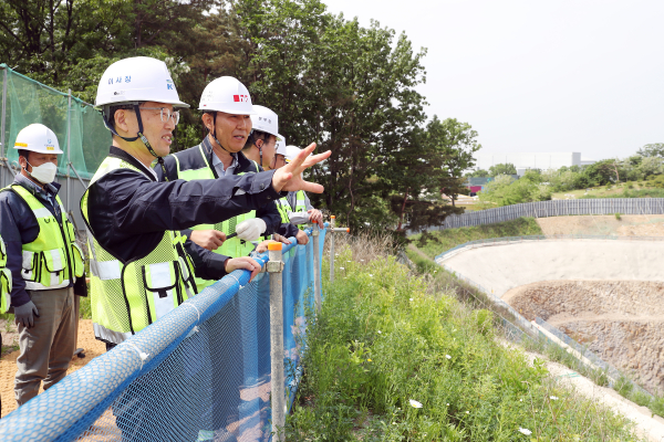김한영 이사장, GTX-A 운정차량기지 현장점검 모습