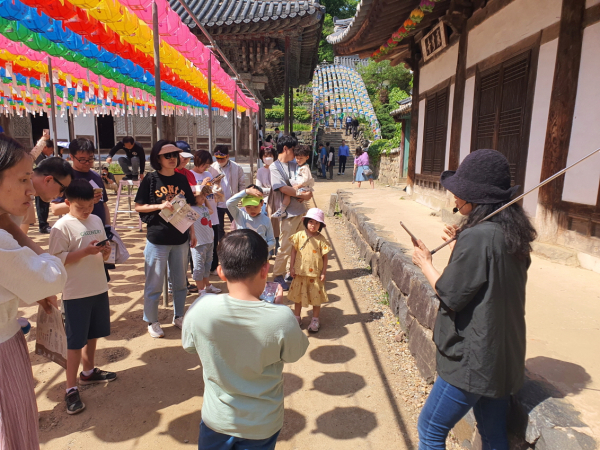 마곡사 프로그램 진행 모습