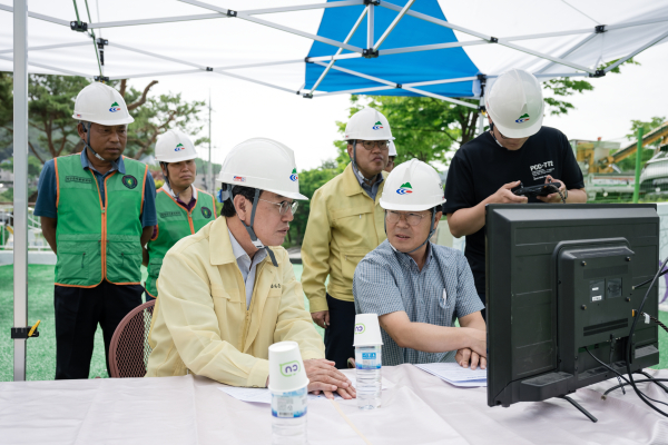 김돈곤 청양군수 한국 안전 대전환 현장점검 모습
