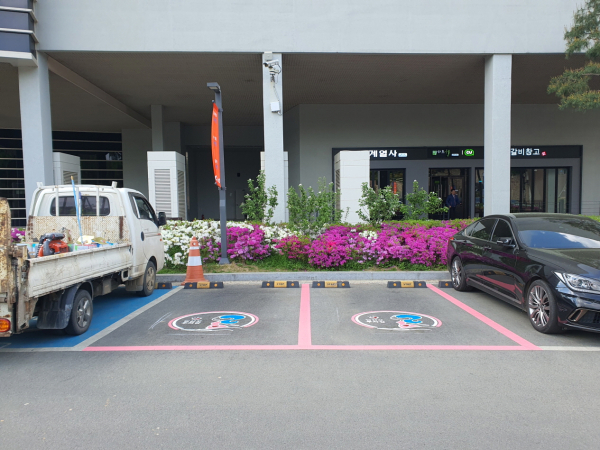 임산부 전용 주차구역 재정비 사진(스플라스 리솜)