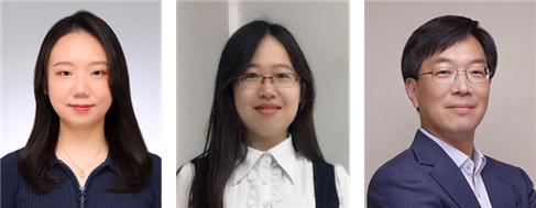 (왼쪽부터) 정화영 박사과정, 풍 제유(Jirou Feng) 박사과정, 김정 교수