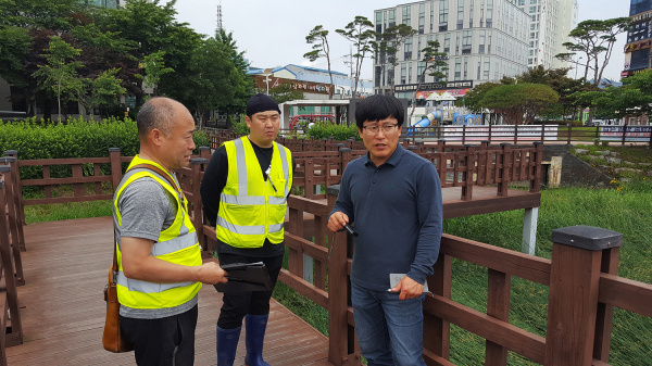 지난 6월 1일 중앙호수공원 정밀 안전점검을 실시했다.