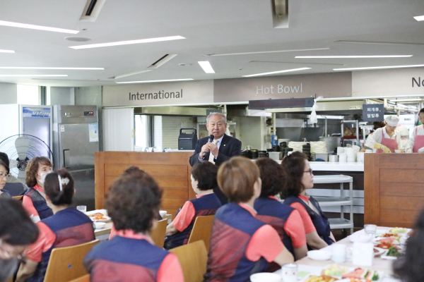 행사에 참석한 남상호 총장 인사말 모습