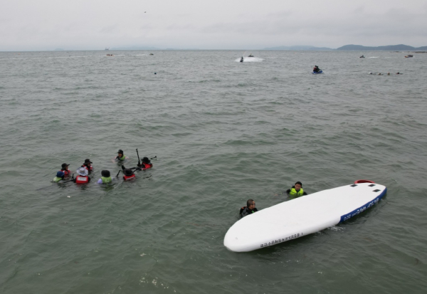 안전사고 발생(패들보드)훈련