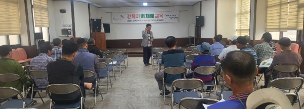 간척지 벼 재배 교육 모습