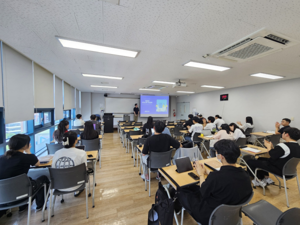 지난 5월 24일 진행한 한밭대학교 경제학과 취업특강 모습