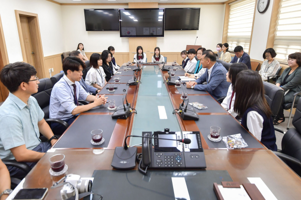 공주사대부중-일본리츠메이칸 모리아먀중 국제교류 프로그램 진행 모습