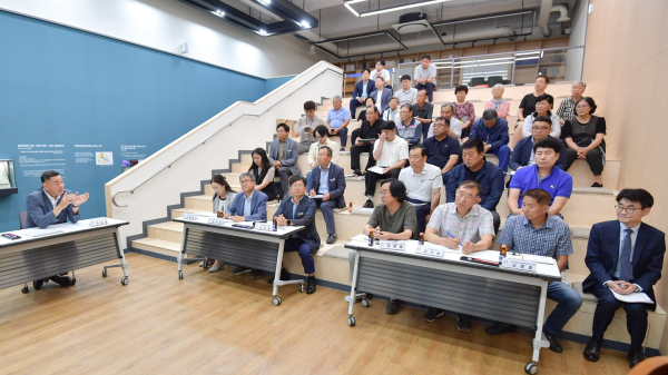 석장리 구석기 금강 문화 특구 지정 용역 착수보고회 개최 모습