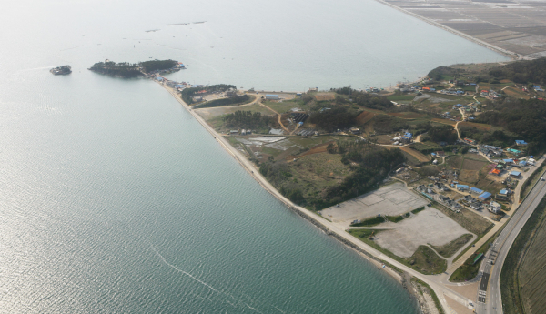 간월도 관광지 항공사진