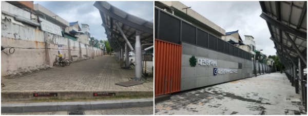 노후담당 보수 전, 보수 후 사진