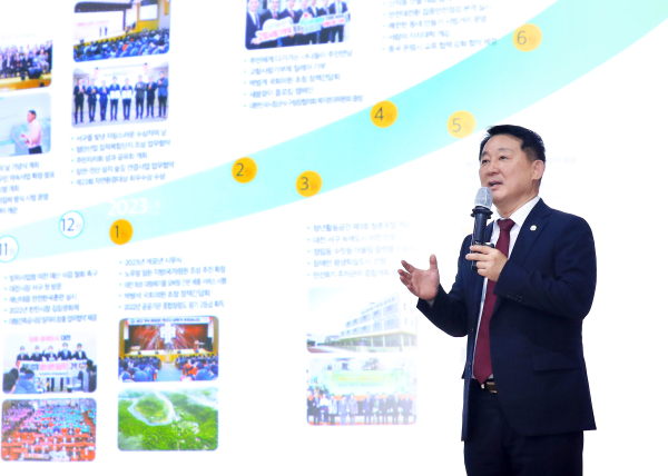 대전 서구 1주년 맞이 미래를 여는 리더와의 토크콘서트 장면