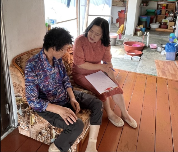 두2리 폭염 및 집중호우 대비 가정방문 모습