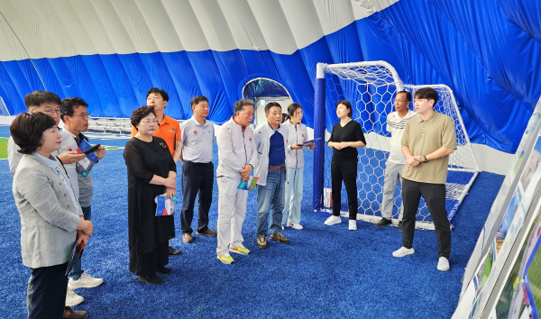 보령시의회, 경주 스마트 에어돔 방문 모습