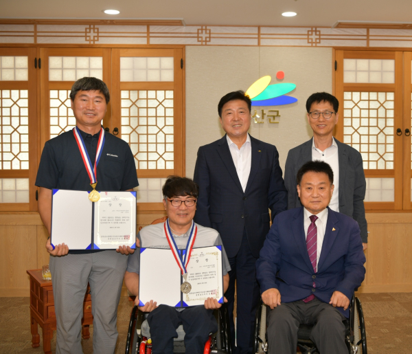 장애인 기능경기대회 수상 기념촬영