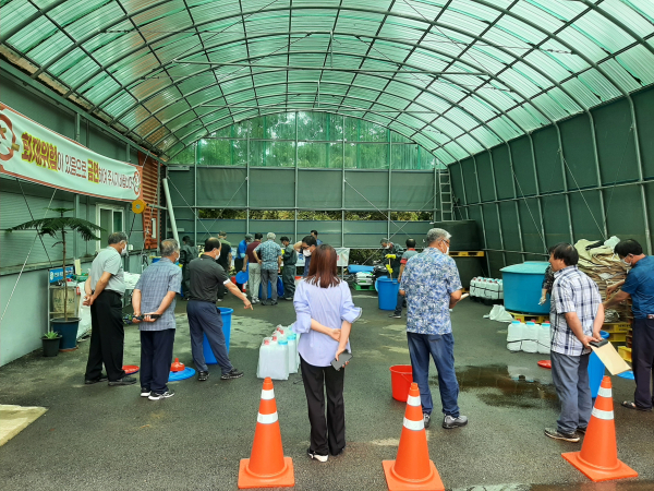 아인산염 실습 교육 실시 모습