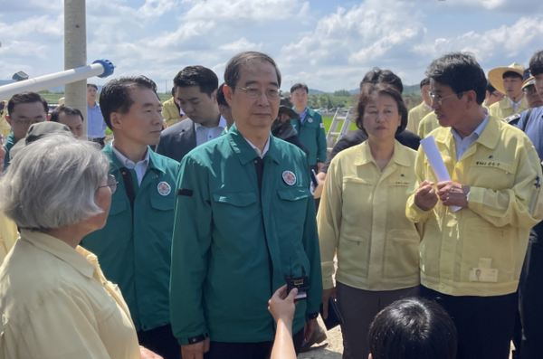 청양지역 수해복구현장 모습 (한덕수 총리 현장 방문)