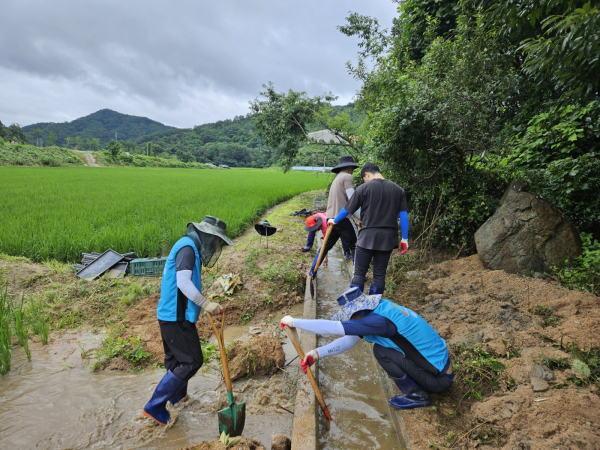 공주 탄천면 피해복구 모습