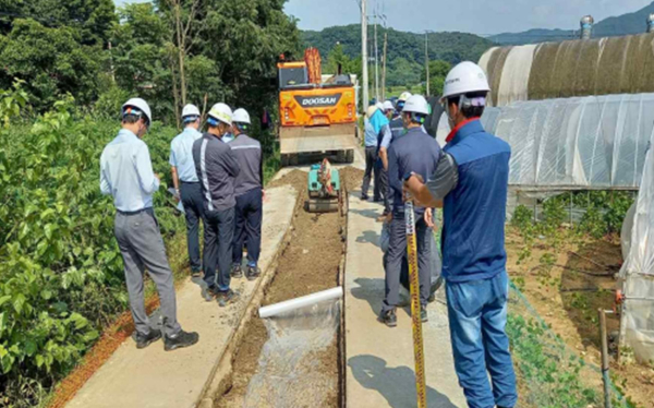 시공상태 점검 및 기술지도 모습