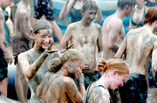 잼버리 스카우트 대원들 보령 머드체험 모습