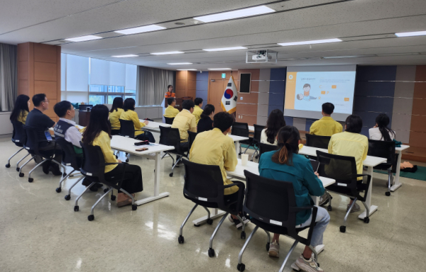 2023년도 을지연습 계기 응급처치교육 진행 모습