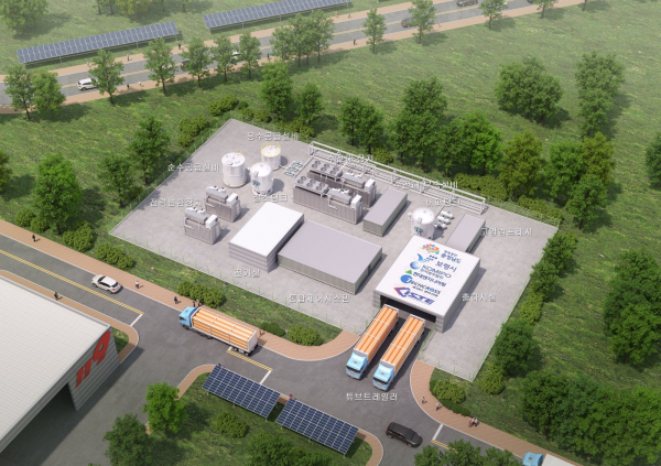수전해 기반 수소생산기지 조감도