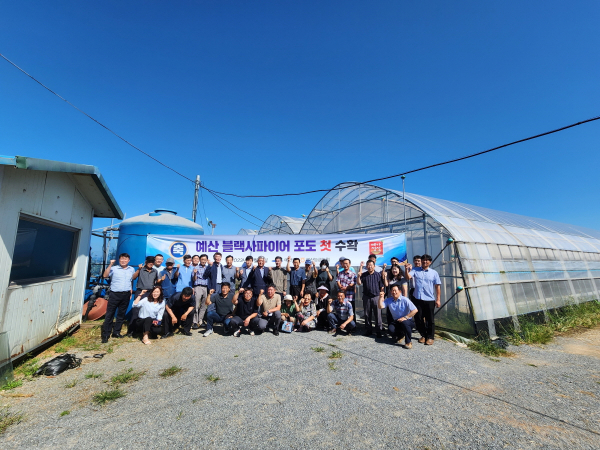 블랙사파이어 포도 첫 출하 기념촬영