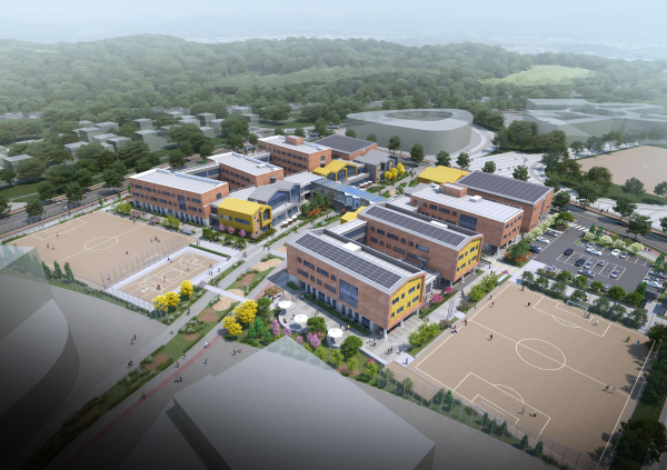 산울초중 통합학교 조감도