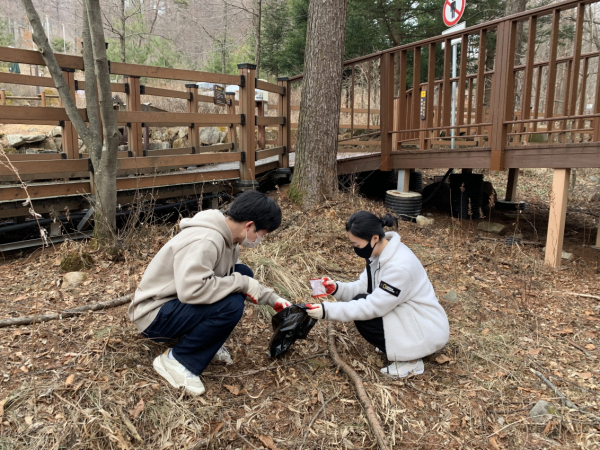 2023년 유네스코 지속가능발전교육 공식 프로젝트로 인증받은 국립횡성숲체원(강원 횡성군 둔내면) 탄소중립 실천을 위한 ‘내산내숲’ 사업 활동 모습.