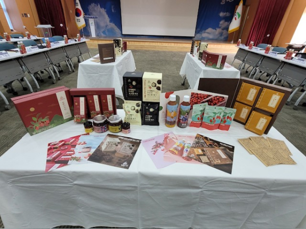 ‘청양구기자 전략상품개발 및 통합마케팅용역’ 최종보고회 개최 모습