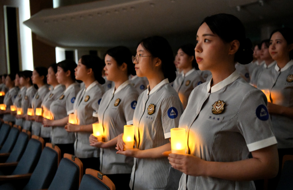 제13회 나이팅게일 선서식 진행 장면/백석문화대 제공