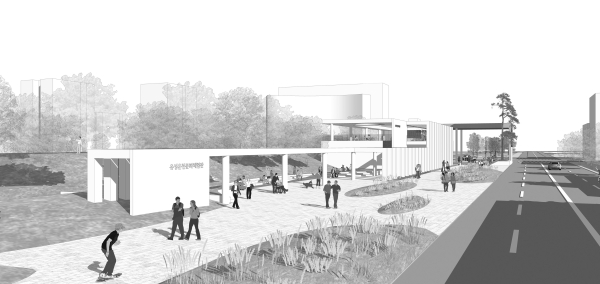 유성구 온천문화체험관 건립 설계공모 당선작 투시도
