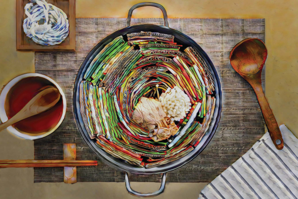 권용세 학생의 순수사진 분야에서 쓰레기들을 수집해 음식처럼 제작을 해 환경문제의 심각성을 알리는 ‘식음전폐(食飮全廢)’ 작품