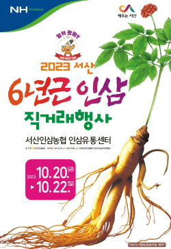 2023 서산6년근 인삼 직거래행사 홍보물