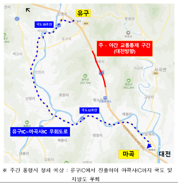 우회도로 안내도