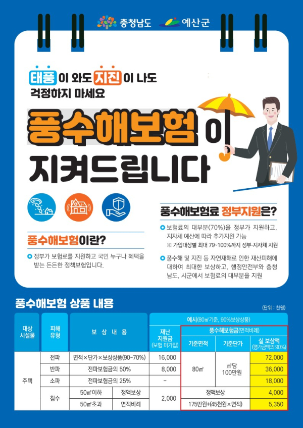 풍수해보험 리플릿