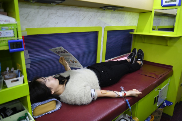 하반기 '생명나눔 사랑의 헌혈' 진행 모습