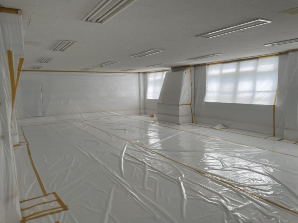 대전서부교육지원청 관내 2개교 석면해체·제거공사로 안전한 학교공간 조성 공사 모습