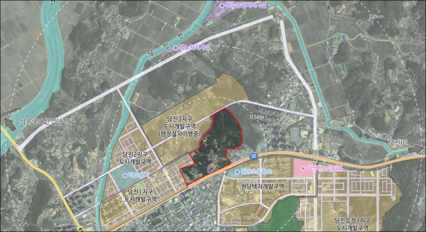 당진4지구 도시개발사업 개발위치도