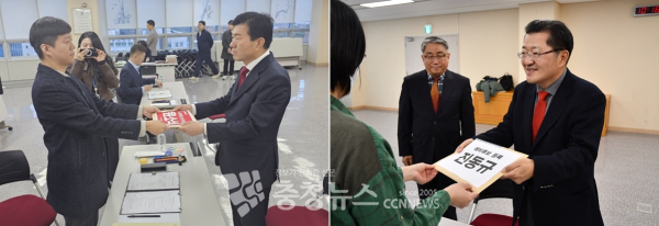 왼쪽부터 국민의힘 윤소식 전 대전경찰청장, 진동규 전 유성구청장