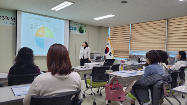 무심집단상담, 학습상담 진행 모습