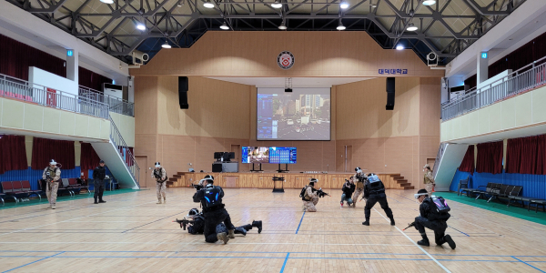 5G 군사훈련시스템 활용 훈련 모습