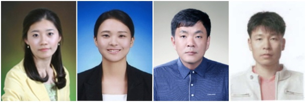 왼쪽부터 : 적극행정 우수공무원(우수,이미은),(으뜸, 노보미)(장려, 서원탁), (최우수,김완배)