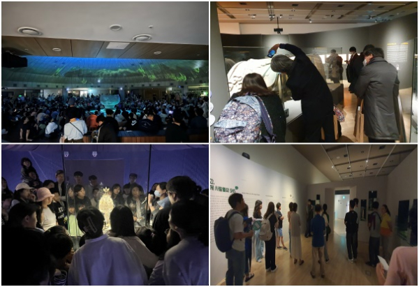 국립부여박물관 방문 관람객 관람모습