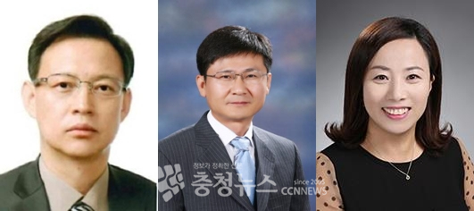 (왼쪽부터) 정회근 신임 행정국장, 오광열 신임 대전학생교육문화원장, 4급 승진자인 윤은경 사무관