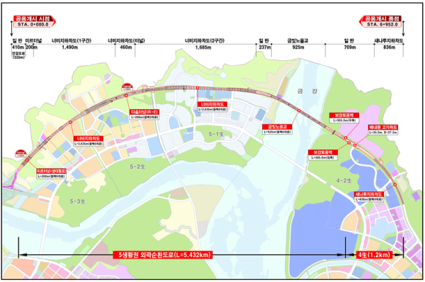 개통구간 노선도