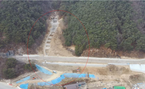 영동선 수해복구 현장 모습